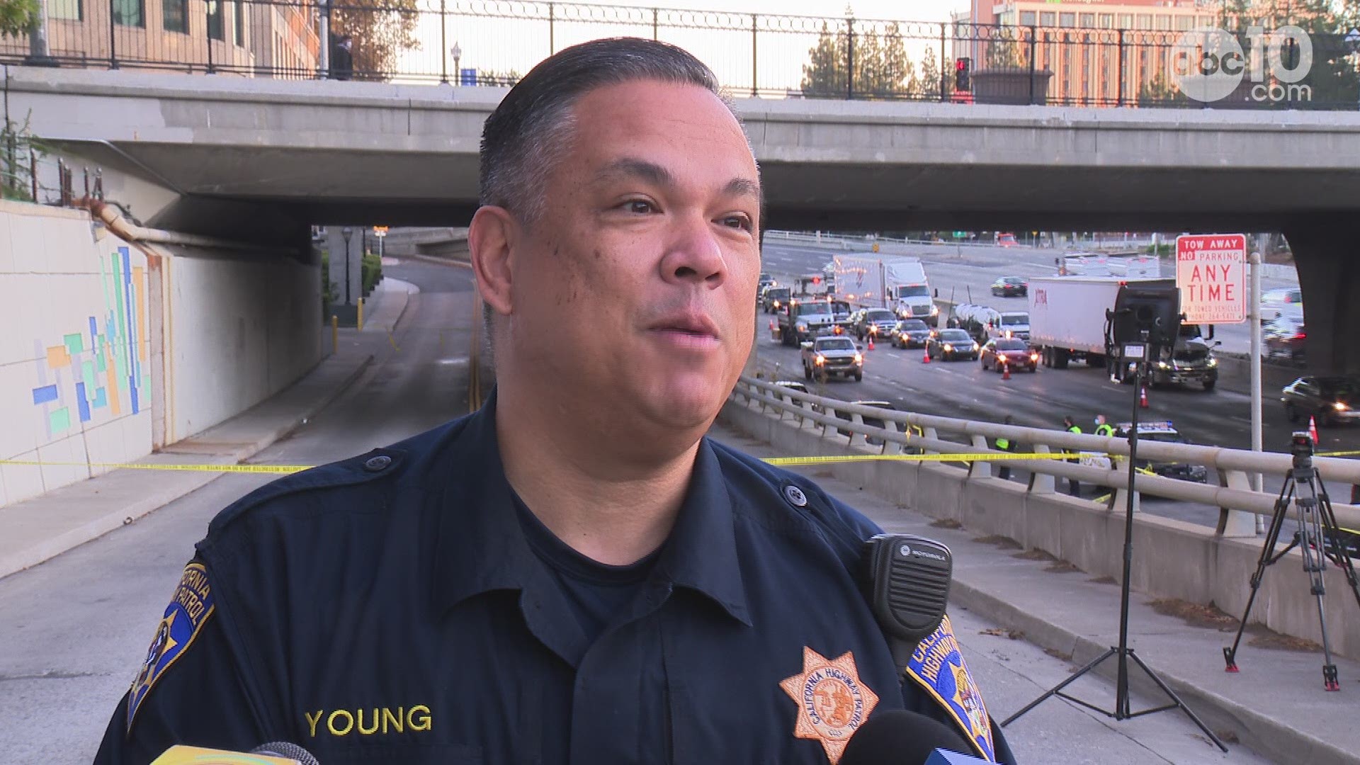 California Highway Patrol gives an update on its investigation after a man was found shot and killed on I-5 in Sacramento | RAW