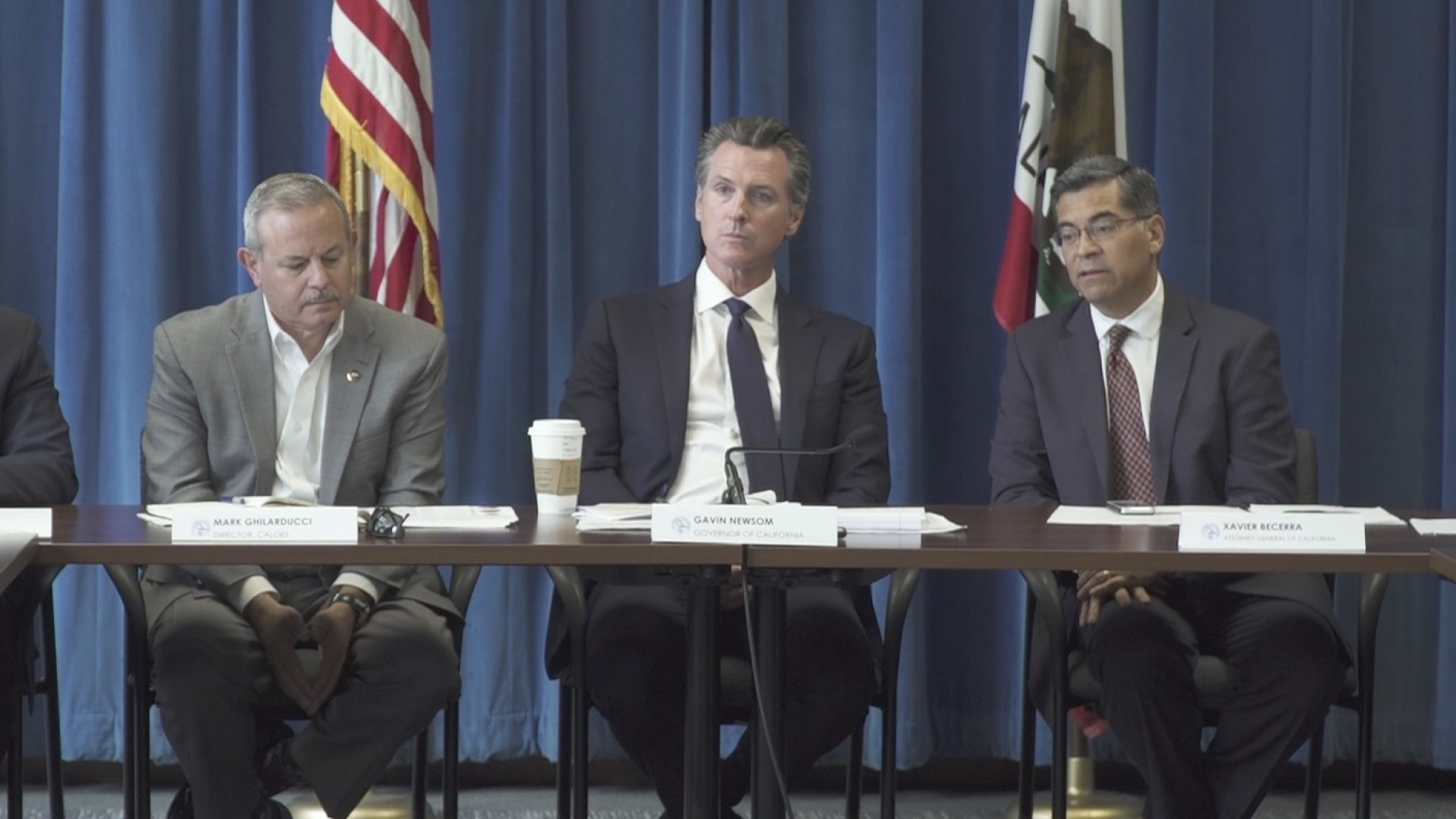 Members of law enforcement, community organizers and politicians came together at a roundtable discussion with Gov. Newsom to address recent gun violence in the U.S.