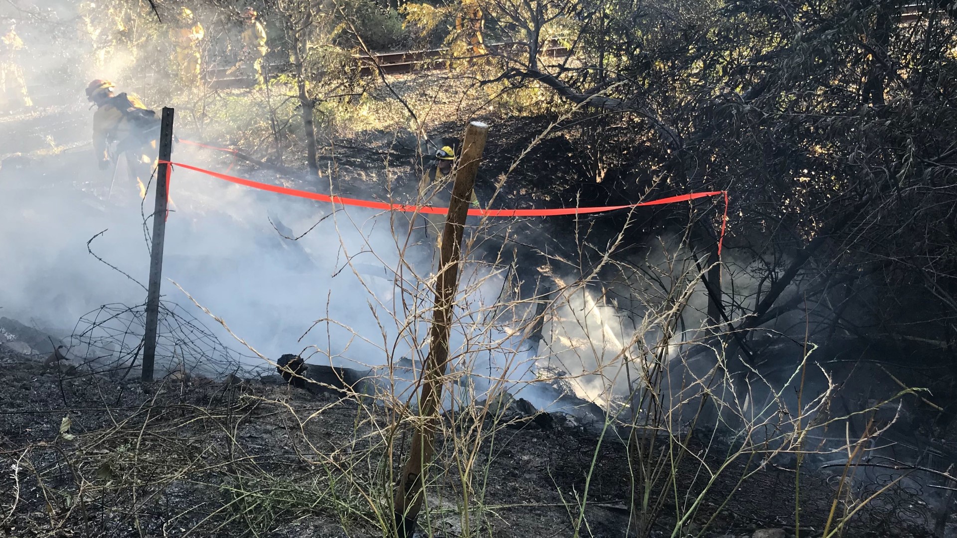 Firefighters in Fairfield are dealing with a fire that shut down a portion of Highway 12 near Highway 80.