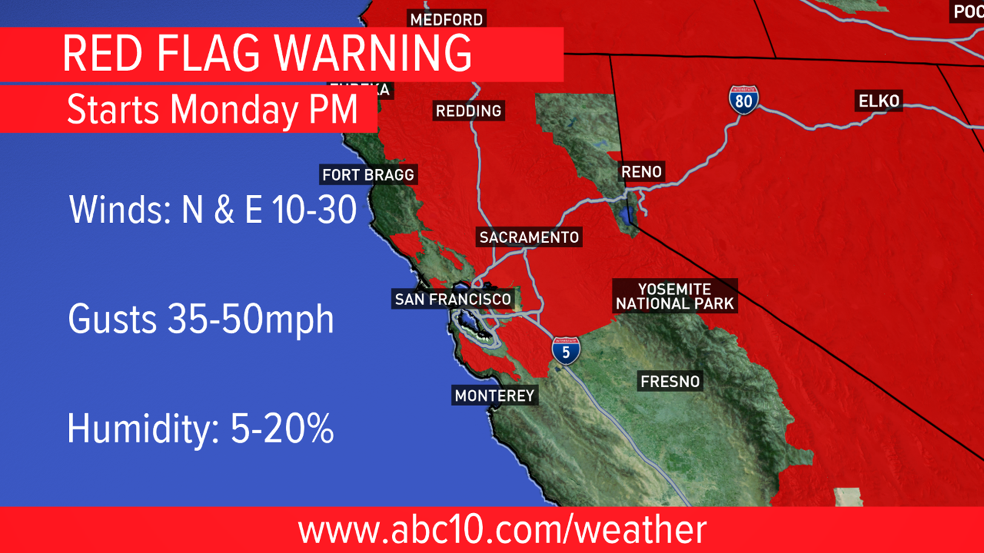 Red Flag Warning goes into effect Monday night as dangerous fire ...