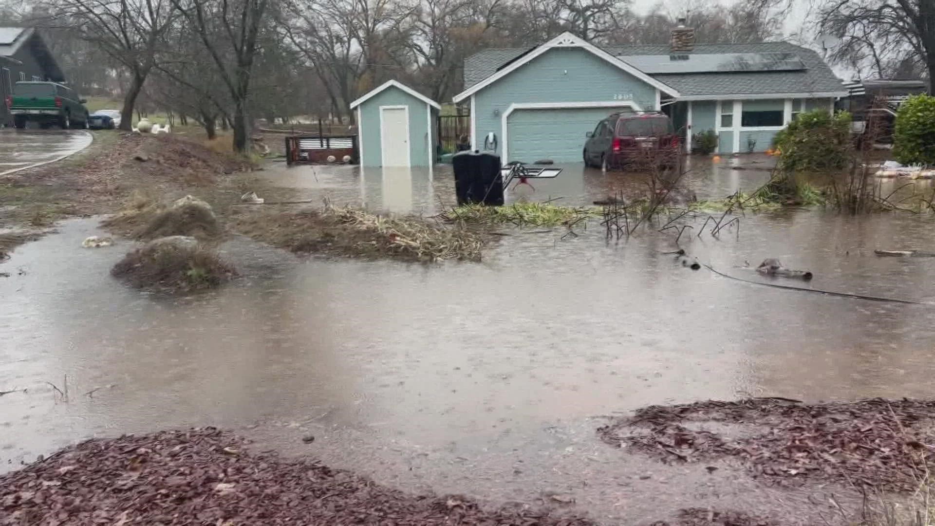 "I was confident and that quickly went away... within an hour," said a Placerville resident about his home garage beginning to flood.