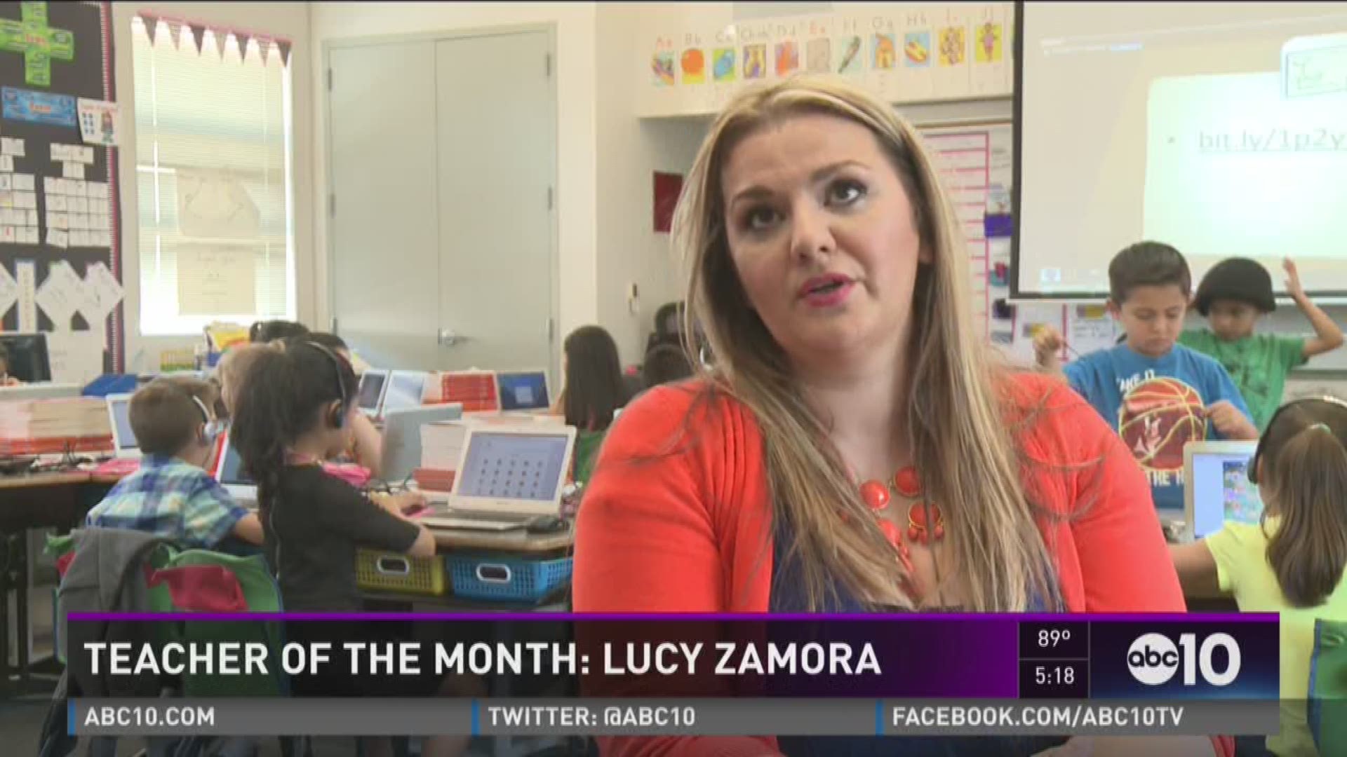 July Teacher of the Month Lucy Zamora