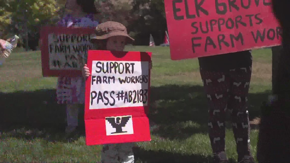 Final day of United Farm Workers march to California state capitol