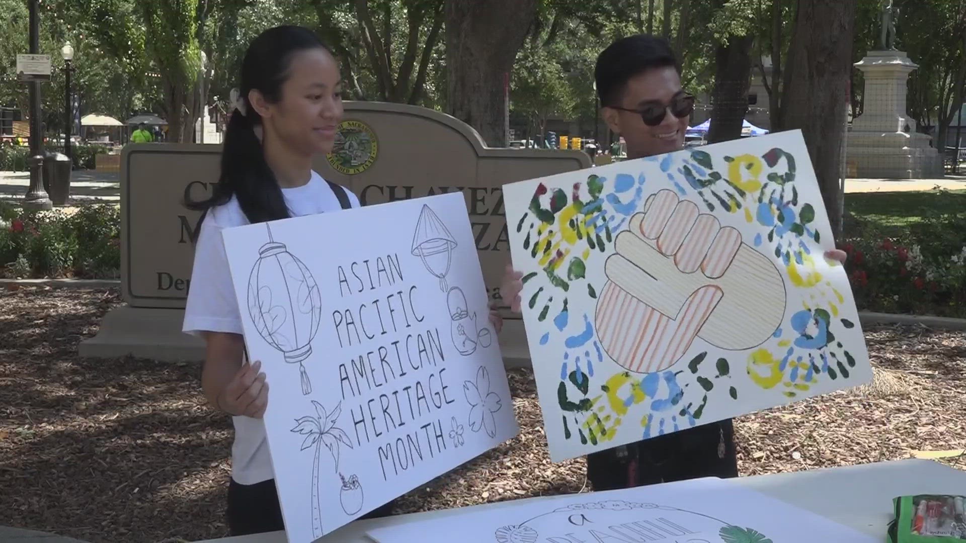 For Asian American and Pacific Islander Heritage month, one group got together and created a photo booth meant to education.