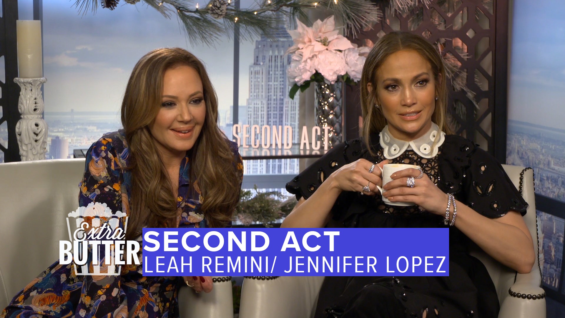 Jennifer Lopez and Leah Remini talk with Mark S. Allen about the new romantic comedy "Second Act." The two stars talk about how their real-life friendship helped shape their characters in the movie. Watch Extra Butter every Friday morning at 9:30 a.m. on ABC10. Interview provided by STX Films.