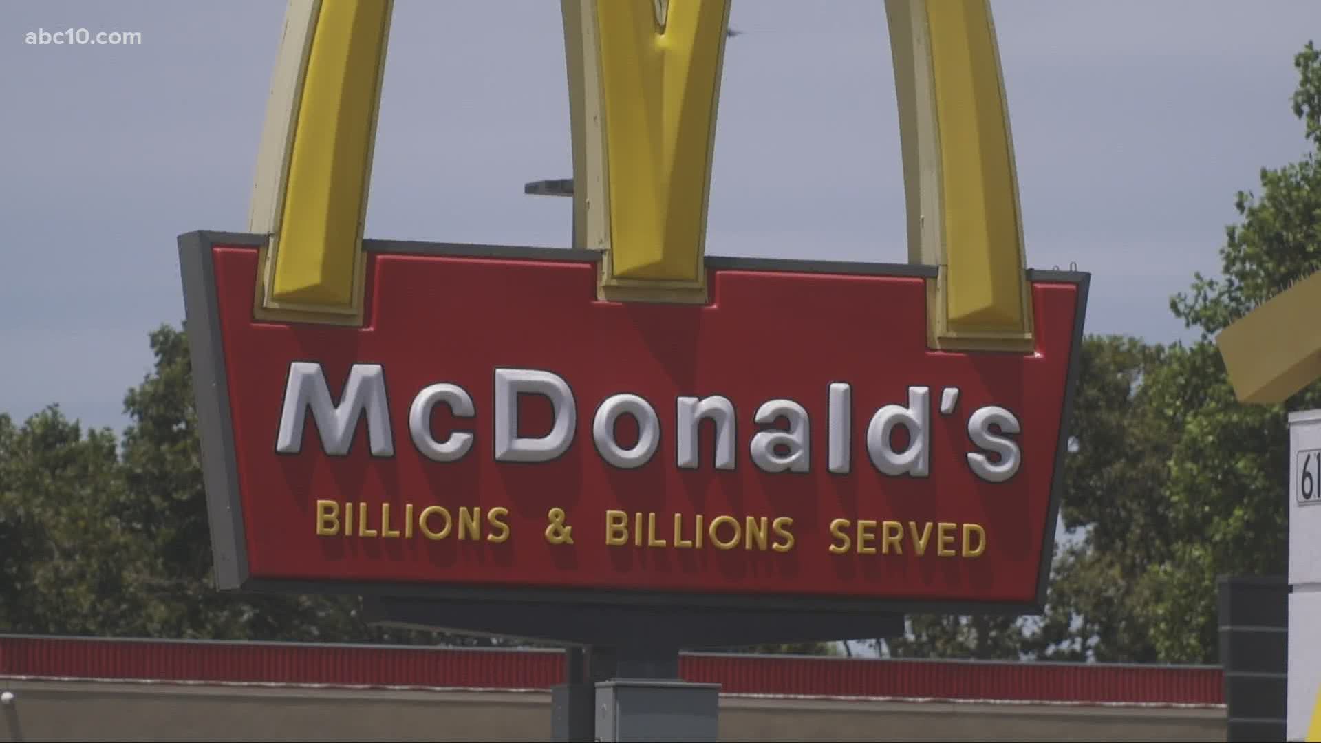 Multiple coronavirus cases found at a McDonald's in Stockton.  McDonald's says masks were given to their employees and employee wellness checks are happening.