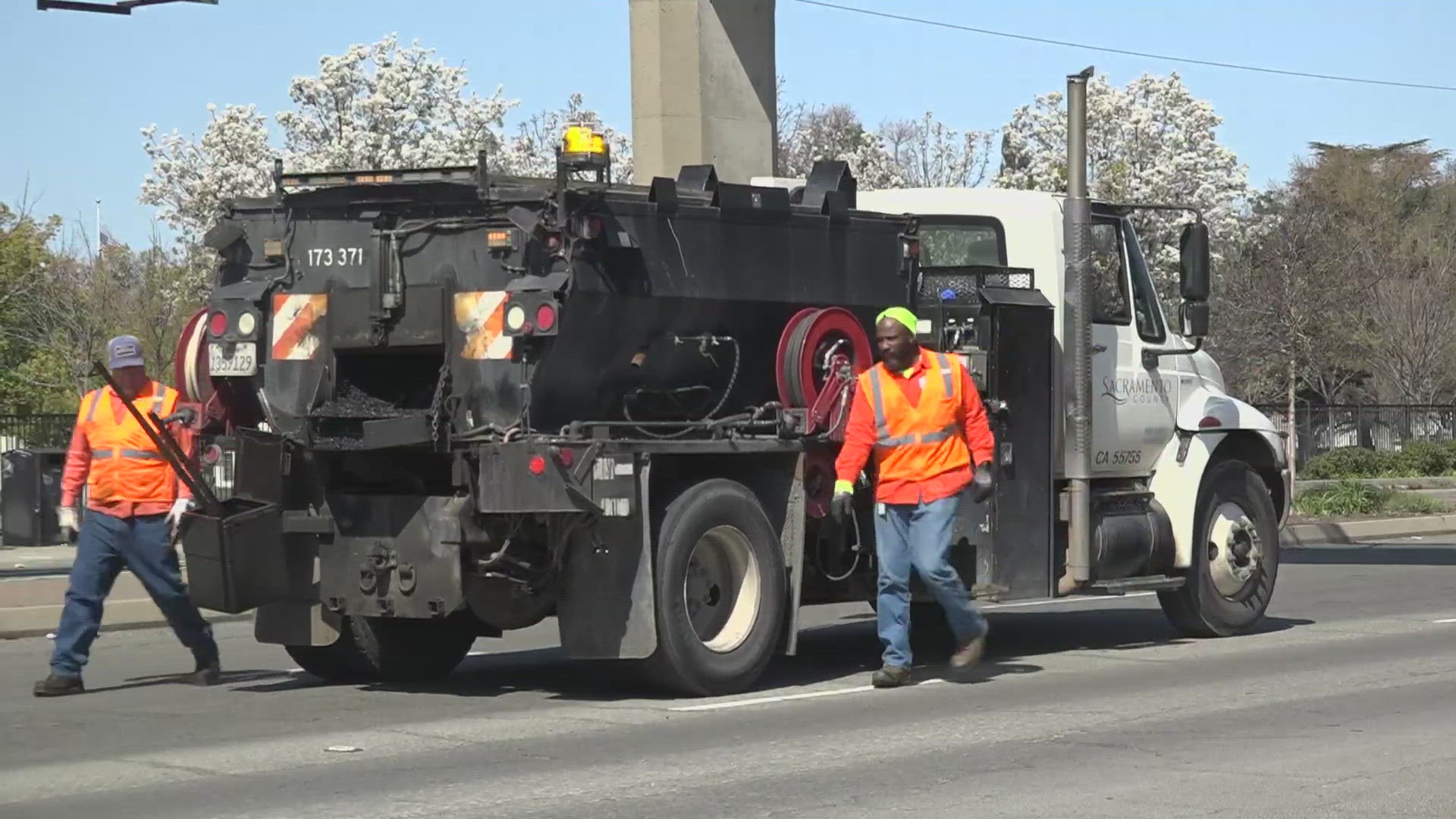 With the sun out, the focus now turns to storm cleanup and tackling the potholes left behind.