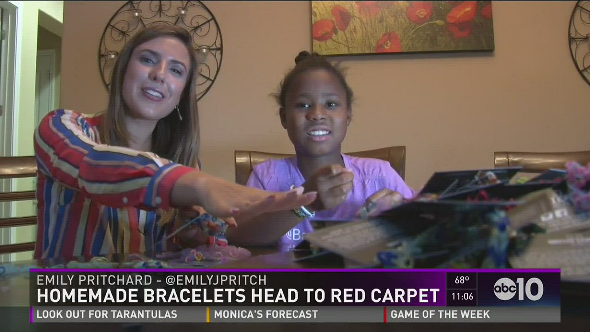 West Sacramento Girl's homemade bracelets head to the Emmy's.oo