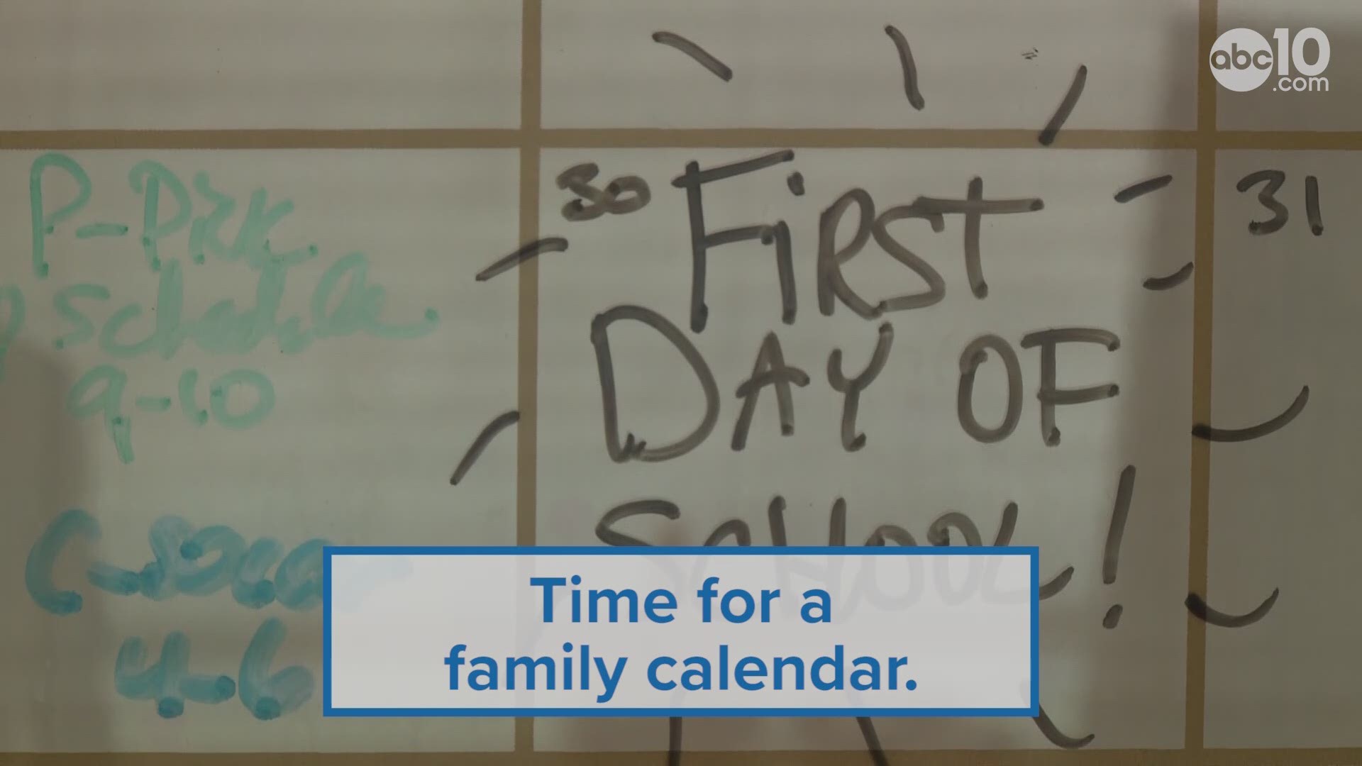 Organizing family schedules with a calendar