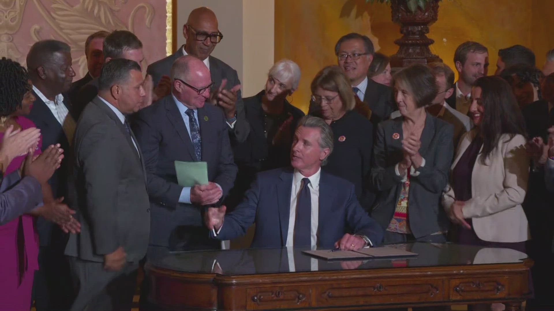 Watch: California Gov. Gavin Newsom signs the bill the state assembly and senate passed, at his proposal, to try and prevent gas price spikes.