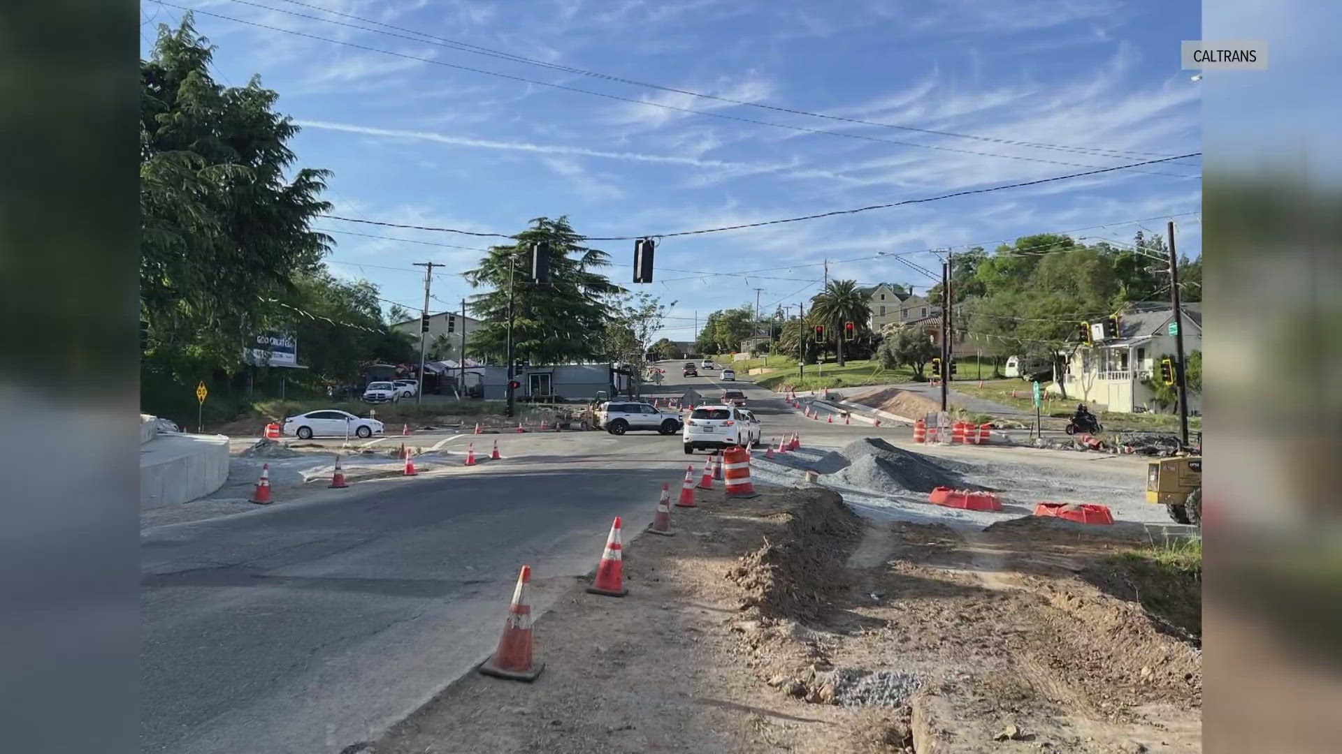 The closure is due to the $9.9 million American Canyon Roundabout Project.