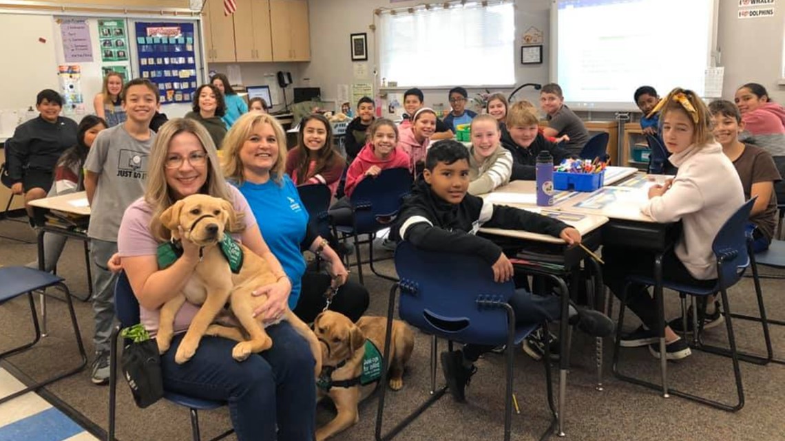 Green Valley Elementary students helping to train guide dogs