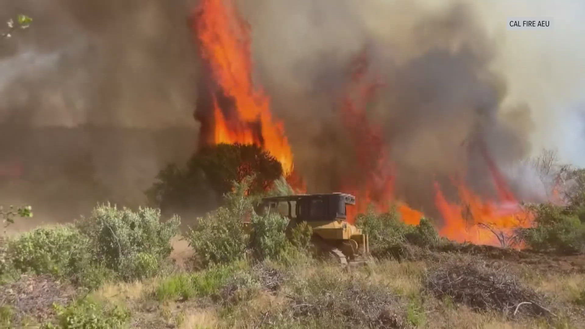 Firefighters contend with vegetation fires in Natomas as Cal Fire continues to address the Pay Fire and the Forest Service tackles the Royal Fire in Placer County.