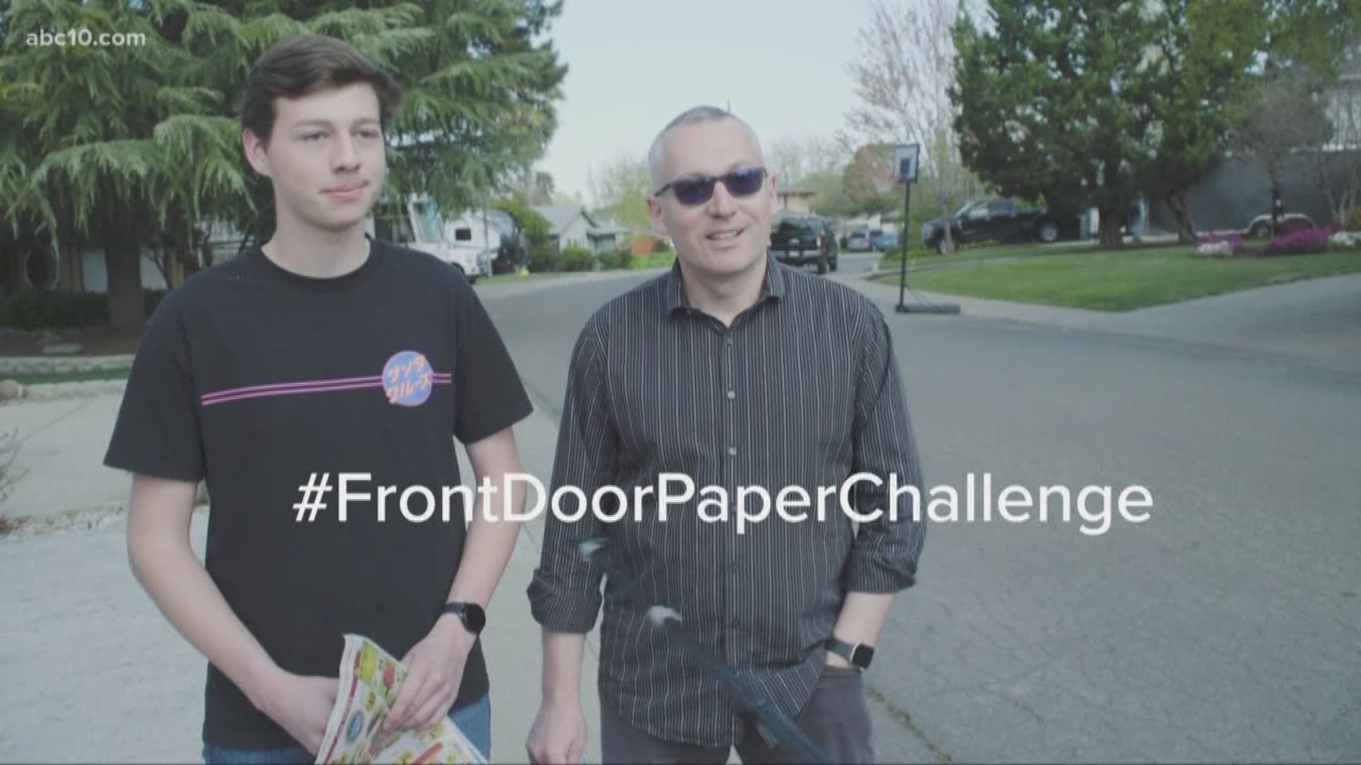 Amir and Kenan Cackovic are doing their part to help Fair Oaks neighbors during the coronavirus crisis by asking elderly residents to tape newspapers to their doors.