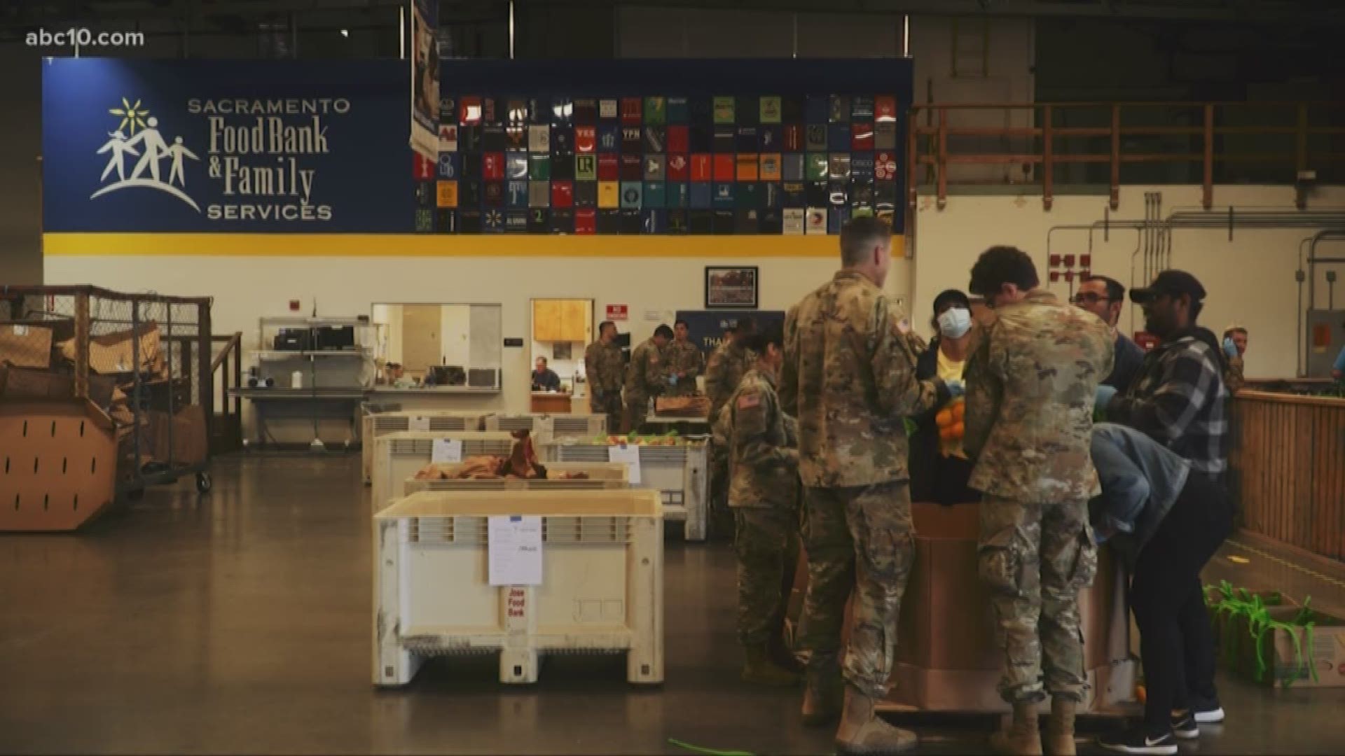 Food banks in Sacramento have seen a decline in volunteers, that is when the National Guard stepped in.