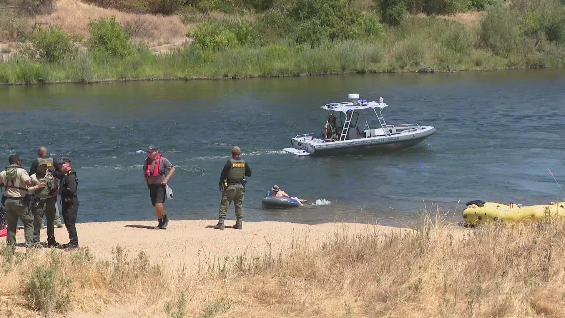 Body recovered from the water by the Sacramento County Sheriff's dive team