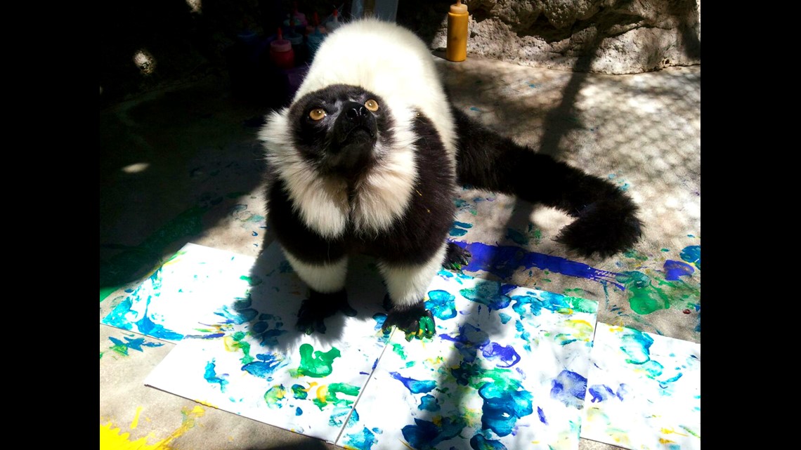 Micke Grove Zoo animals paint for fundraiser