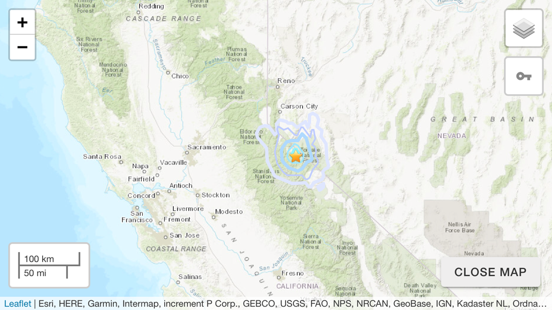 recent earthquakes in california and nevada map 03feb2019