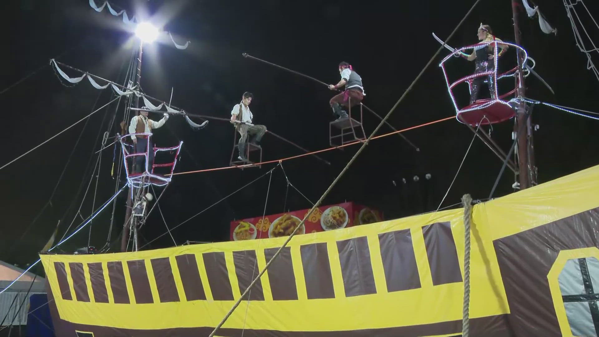 Pirates of the Columbian Caribbean is a dazzling side show at at Cal Expo's Imaginarium, the largest light show in Northern California.