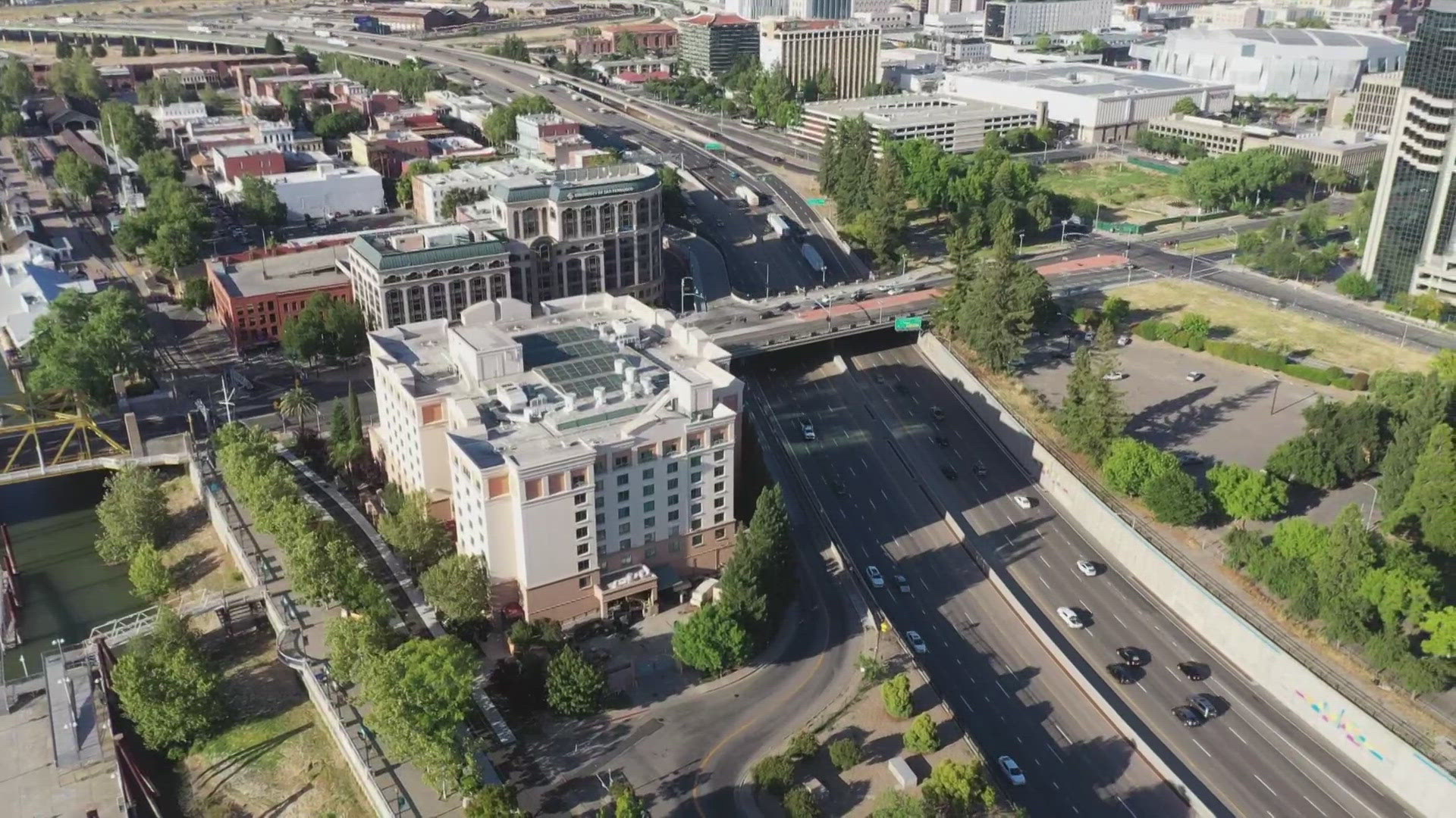 ​The historic waterfront and downtown, two of Sacramento's iconic places, are separated by an interstate.