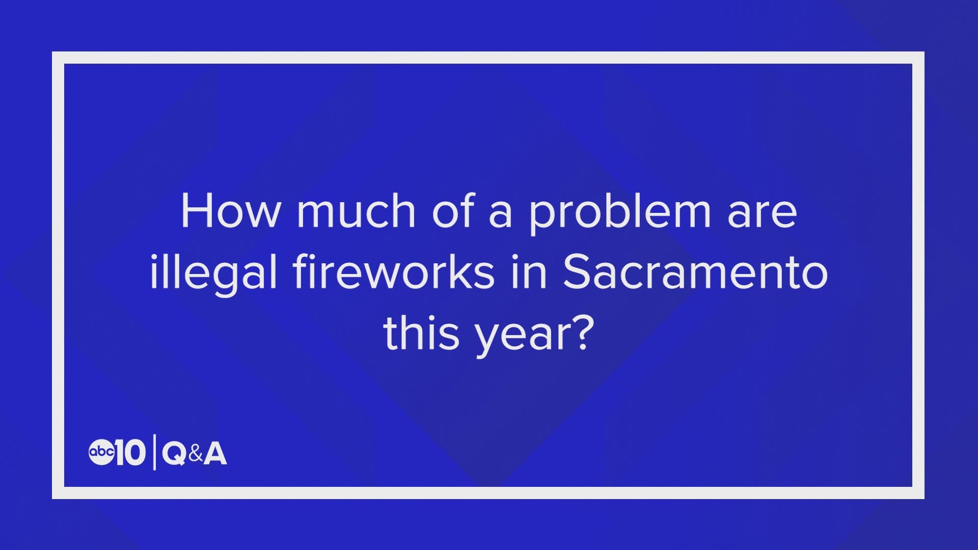 Sacramento Fire Marshal Jason Lee talks about a task force to curb illegal fireworks use as well as how bad of a problem illegal fireworks were in 2020.