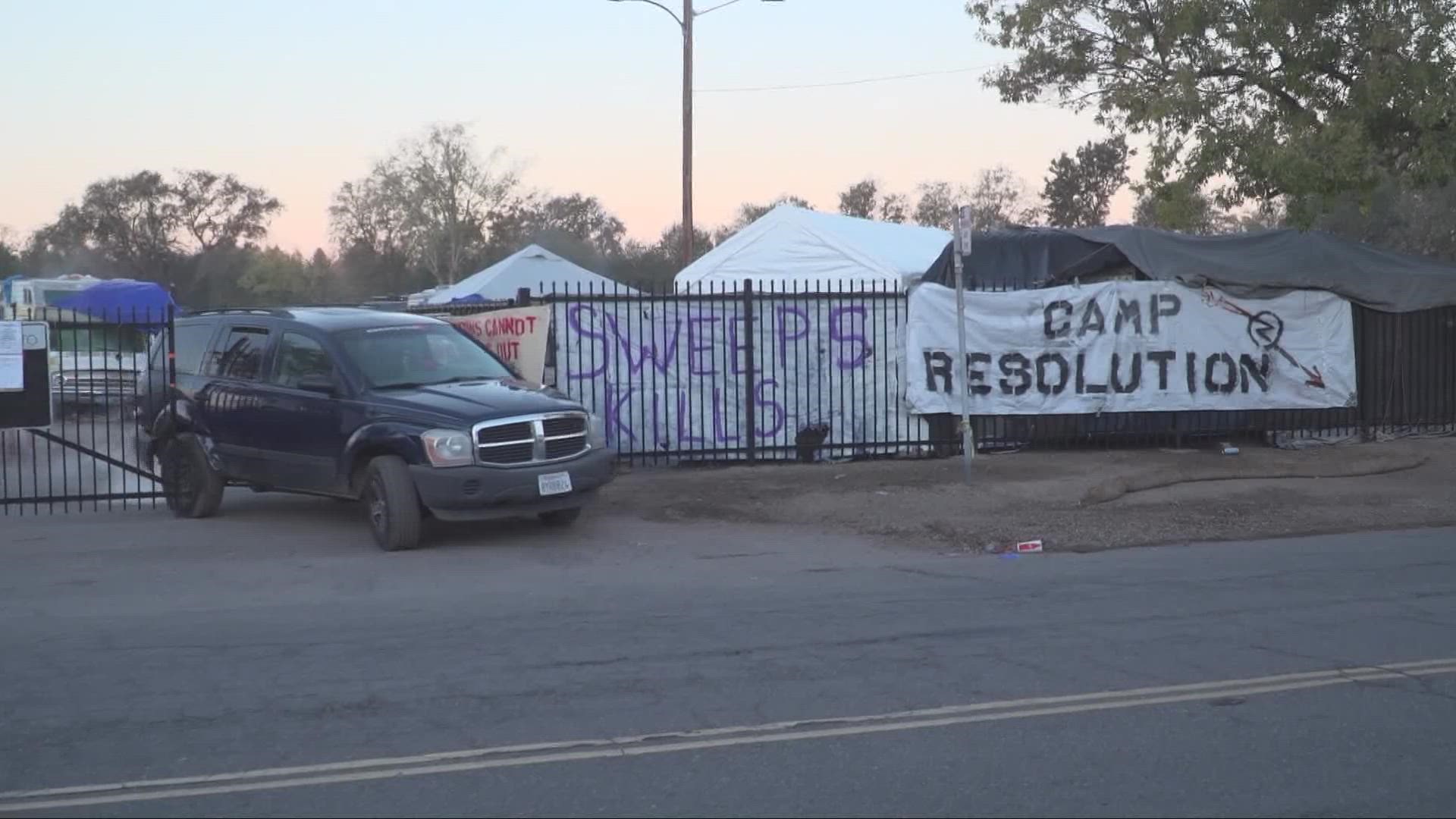 Unhoused residents living in the North Sacramento neighborhood at Arden Way and Colfax St. hope they are allowed to stay, but city officials have other plans.