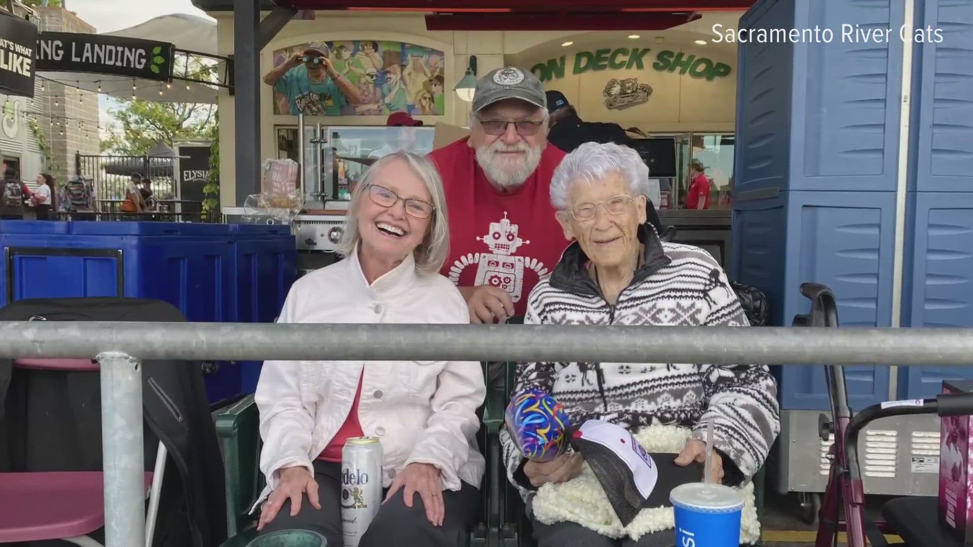 Dorothy Folena celebrated her birthday by watching the Rivercats win. She's been a fan her entire life.