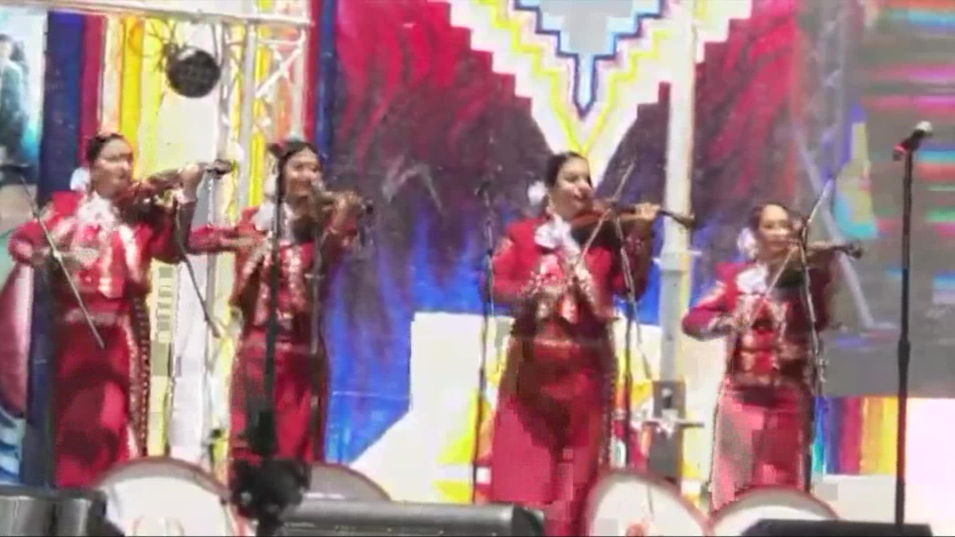 The Grammy nominated recording artist  Dinorah Klingler and her all-female group Mariachi Bonitas will perform on Sunday.