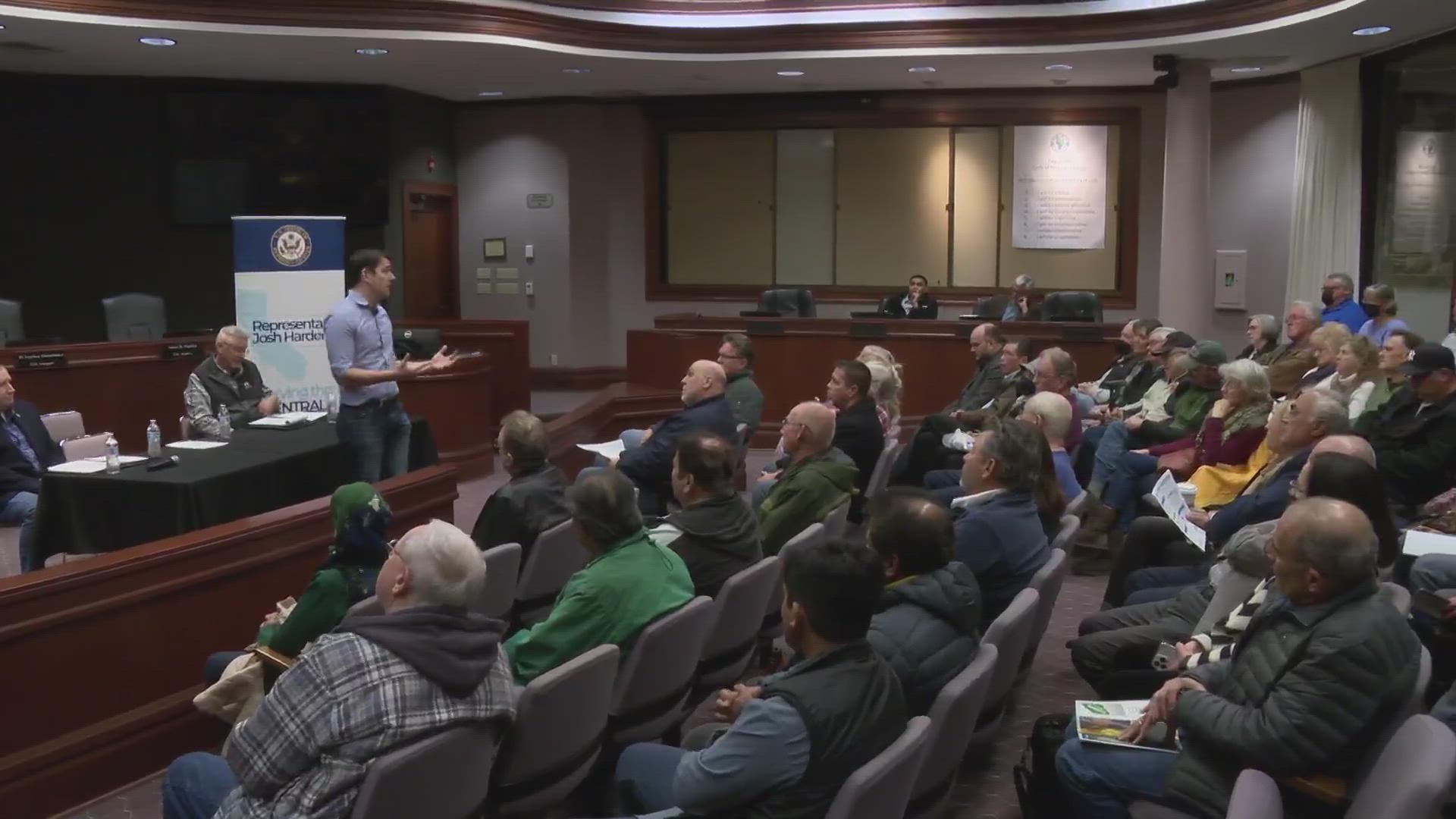 Congressman Josh Harder stopped by Lodi to talk about the Delta Tunnels project.