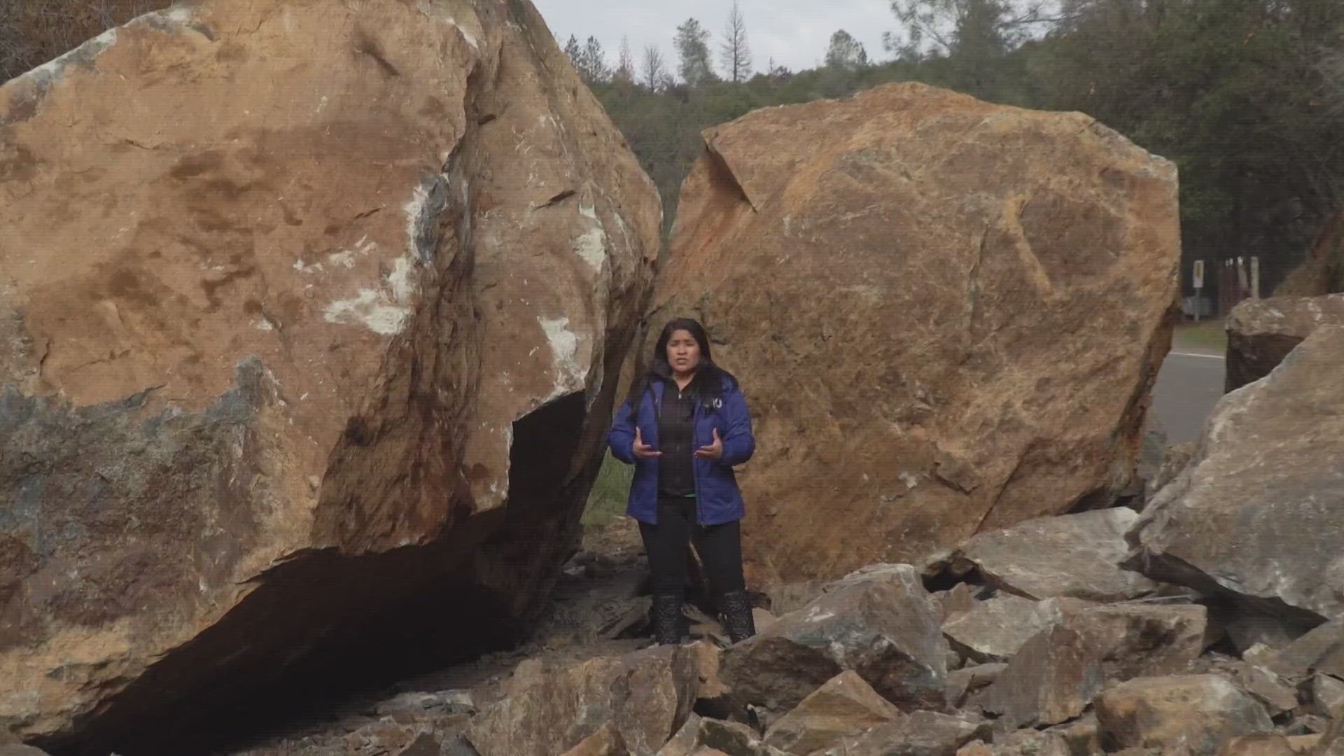 Rockslide shuts down Old Forest Hill road