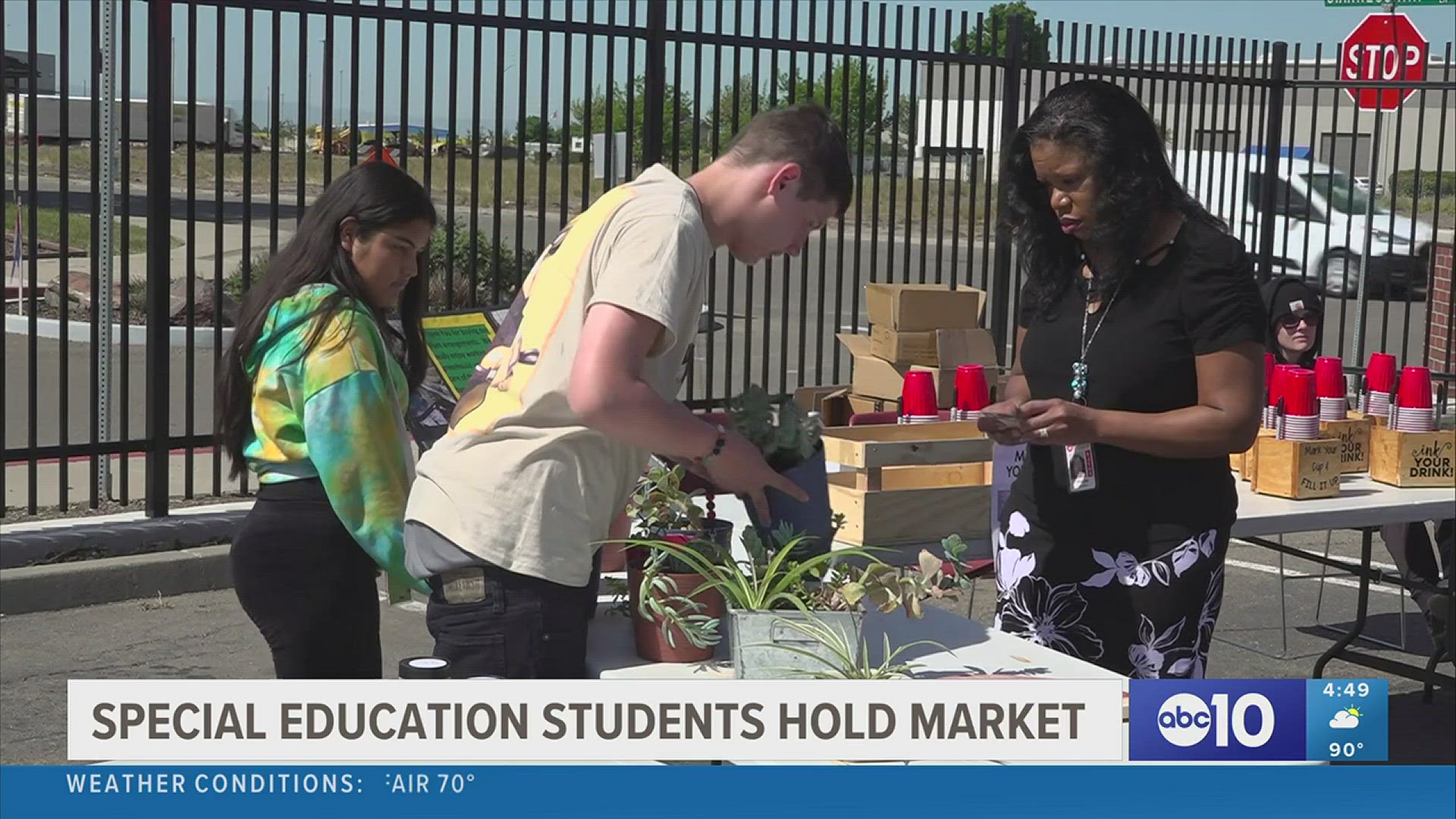 Students enrolled in special education programs across the county gathered at the South Stockton facility to host a farmers market featuring handmade items.