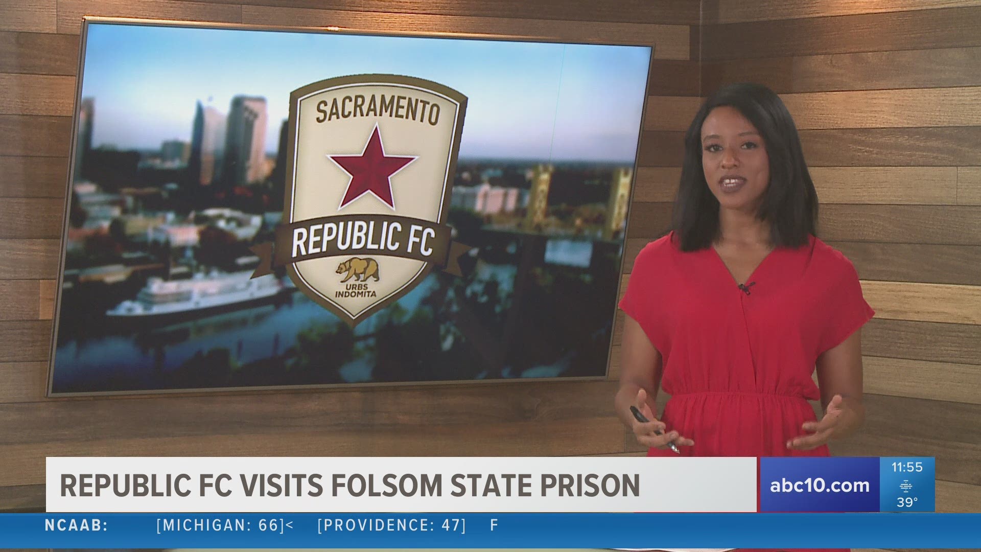ABC10's Lina Washington takes us inside Folsom State Prison with Sacramento Republic FC for its monthly pick-up game with inmates.