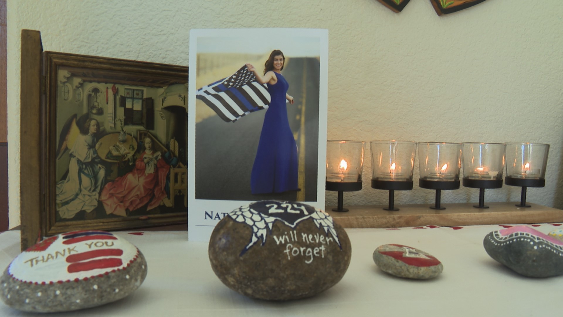 Sunday a Davis woman brought the community together to remember slain Davis Police Officer Natalie Corona. As a way to honor the fallen officer, memorial rocks were painted before they are placed at the police department and around the community.