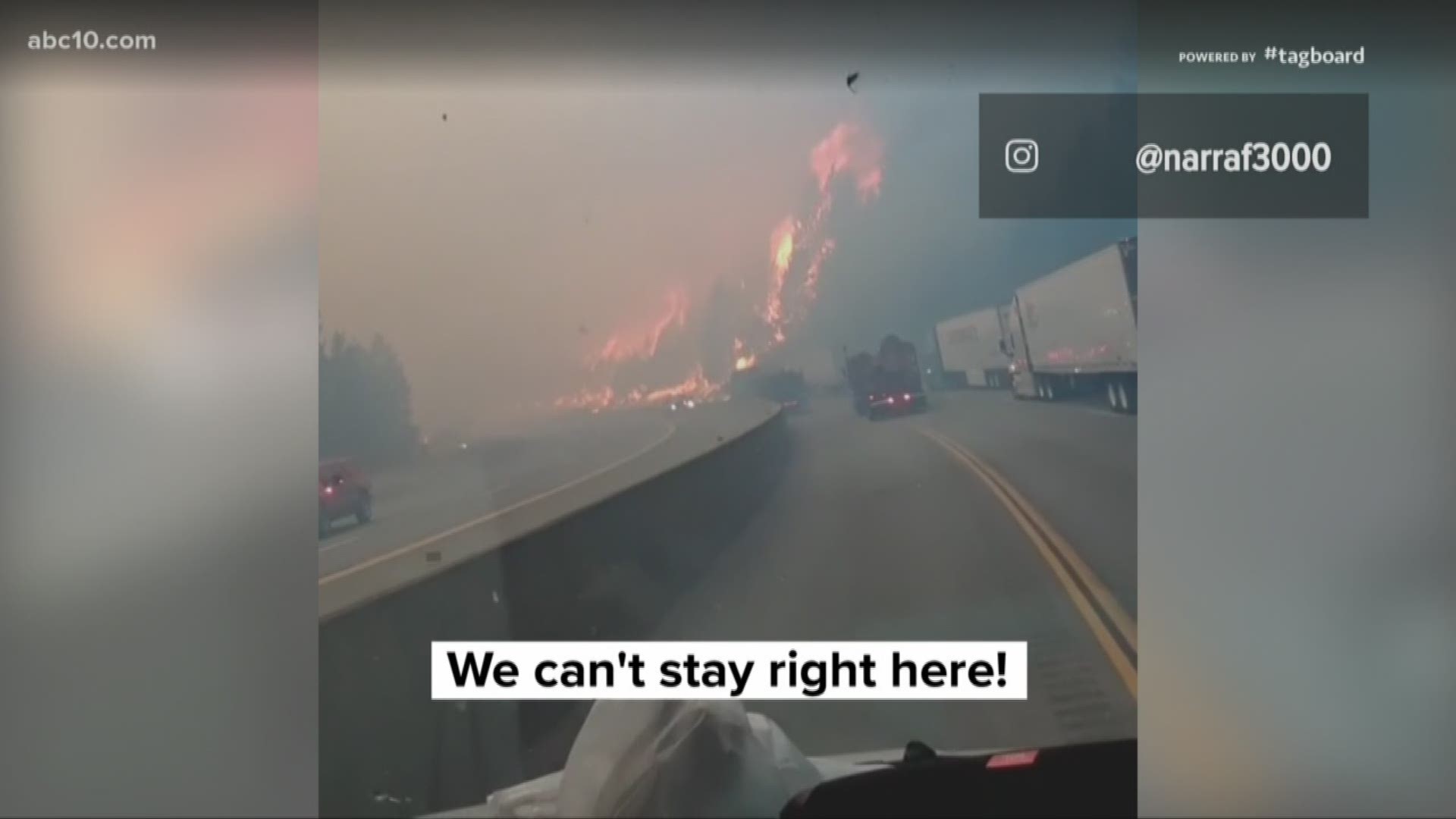 A woman who took a viral video of the Delta Fire on Wednesday is OK, ABC10 has learned. 