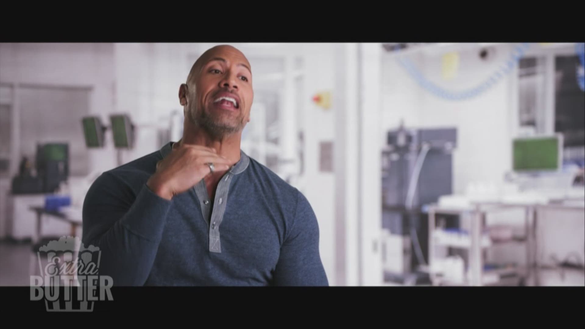 'The Rock' talks about action-filled arcade game turned film. (Travel and accommodations paid for by Warner Bros. Pictures)
