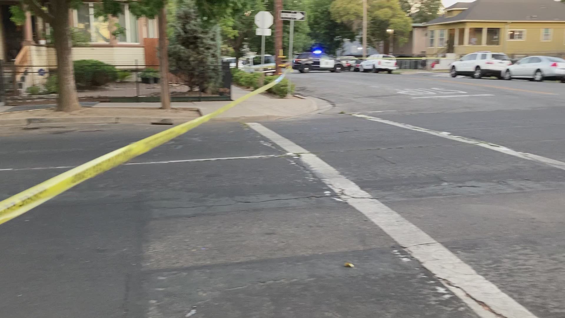Stockton police investigate a shooting at West Park and Madison streets.