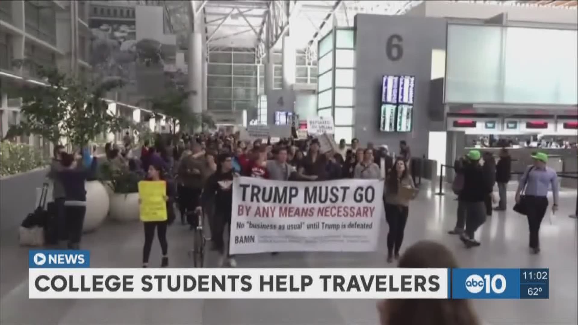 UC Davis students and alum were helping people detained at San Francisco International Airport over the weekend due to President Trump's immigration plan. (Jan. 30, 2017)