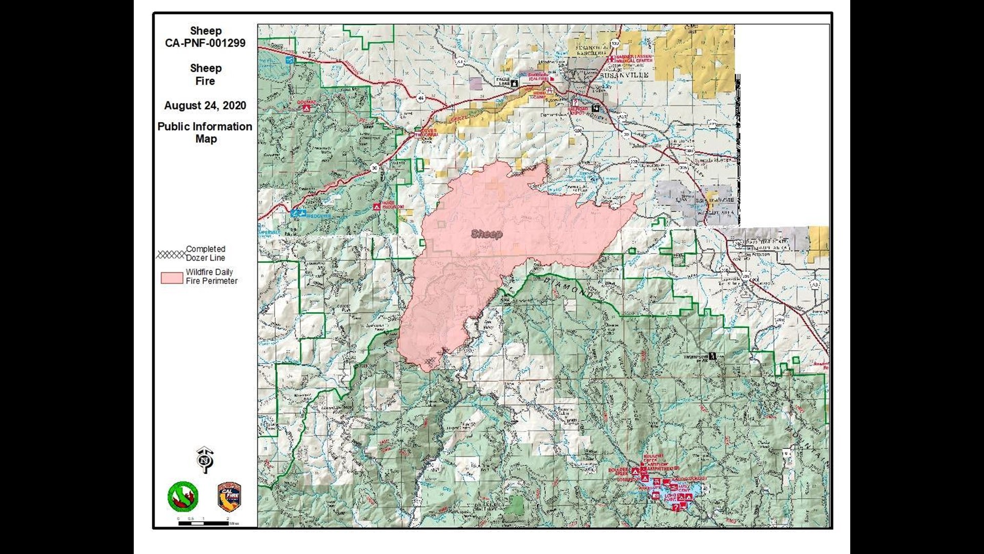 Sheep Fire in Plumas County Evacuations, maps, road closures