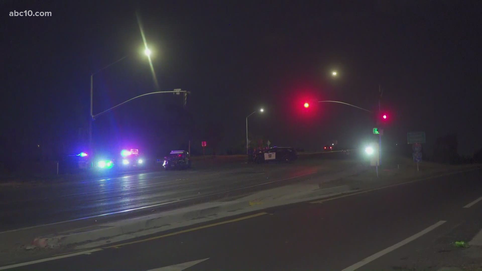 Sacramento Police Department said the crash was between a vehicle and pedestrian.