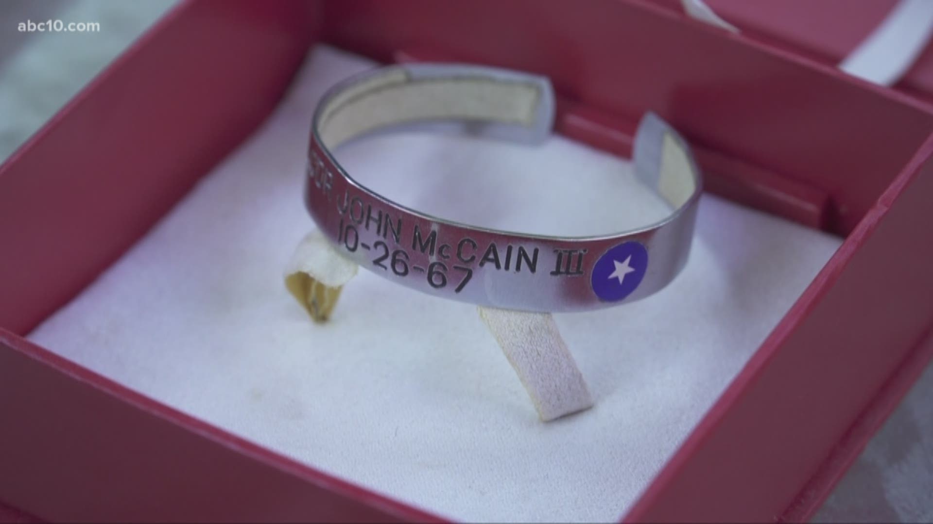 In the early 1970's, more than 5 million bracelets were sold to Americans with the names of soldiers who were captured or missing during the Vietnam War. Sue London bought one of those bracelets when she was 10-years-old. It was Sen. John McCain's.