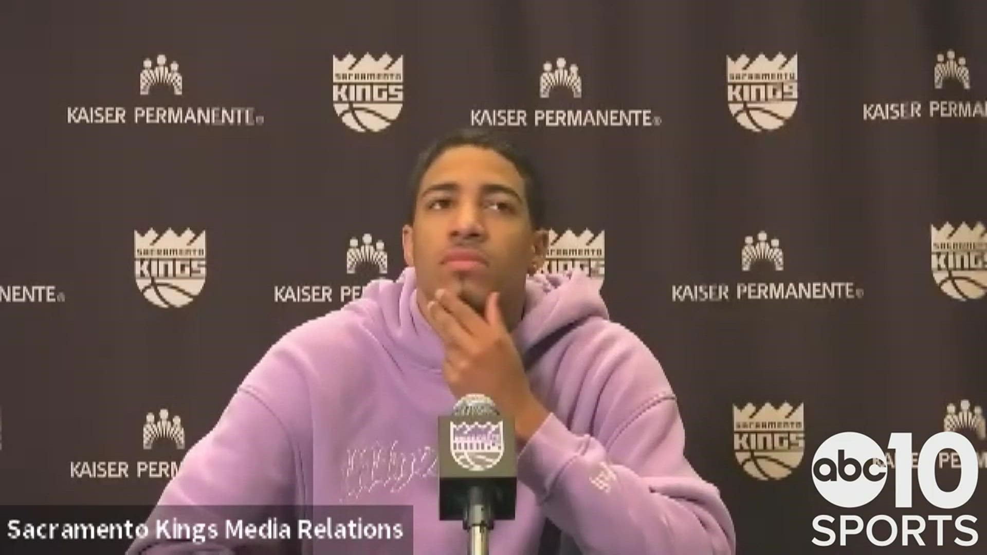 Tyrese Haliburton on finishing his rookie season with the Sacramento Kings, chances for the NBA's Rookie of the Year and experiencing a scary, but minor knee injury.