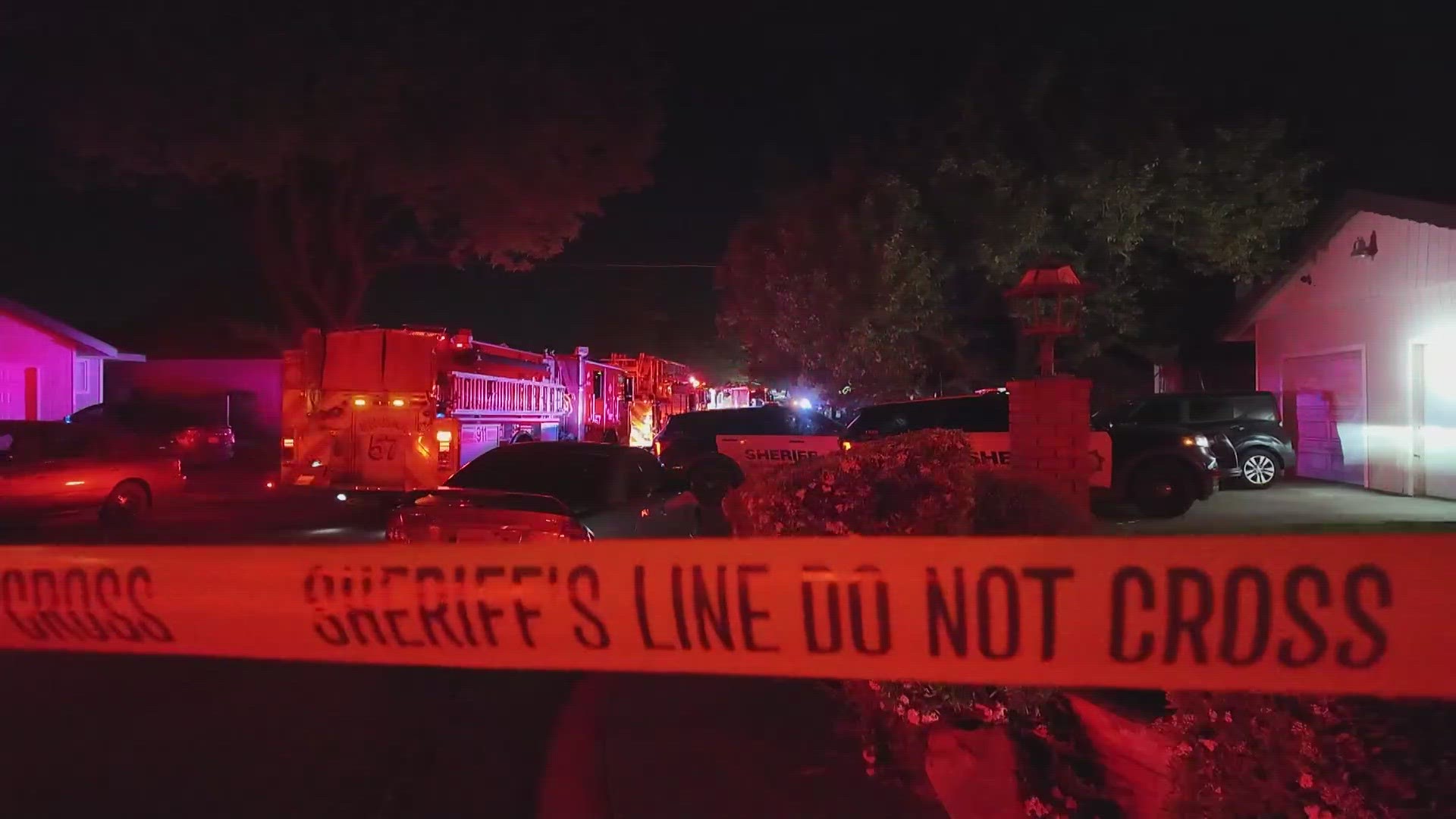 A man died after barricading himself in a home and setting it on fire Friday in Sacramento County.