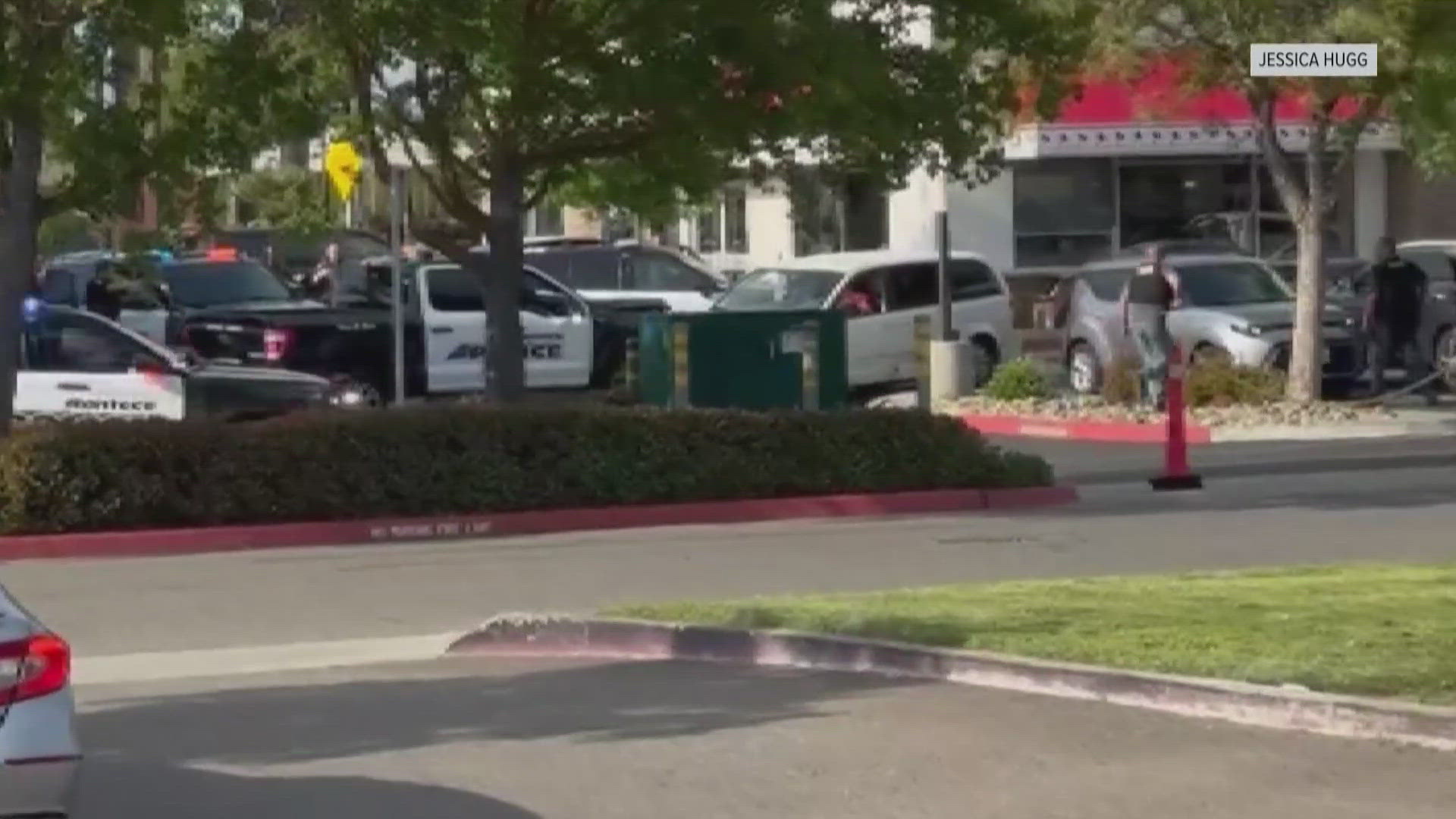 Five officers are now on leave after a deadly shooting at an In-N-Out in Manteca, where police say the suspect became aggressive, rammed a patrol car and refused to 
