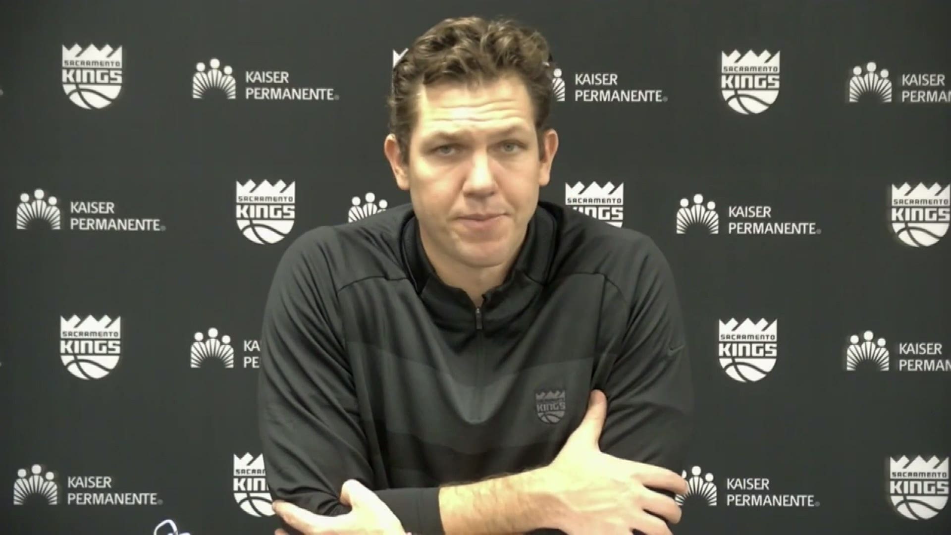 Kings coach Luke Walton tries to explain his team's defensive lapses in Friday night's 144-123 to the Raptors, allowing Toronto set a new franchise scoring record.