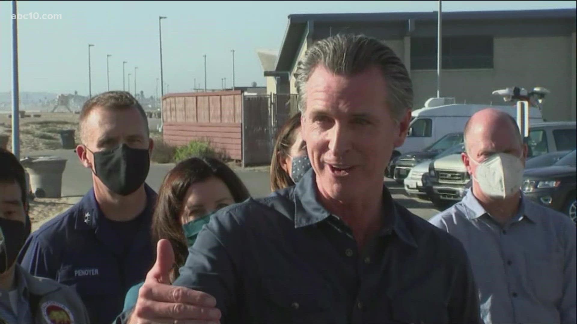 Gov. Newsom, others address Orange County oil spill