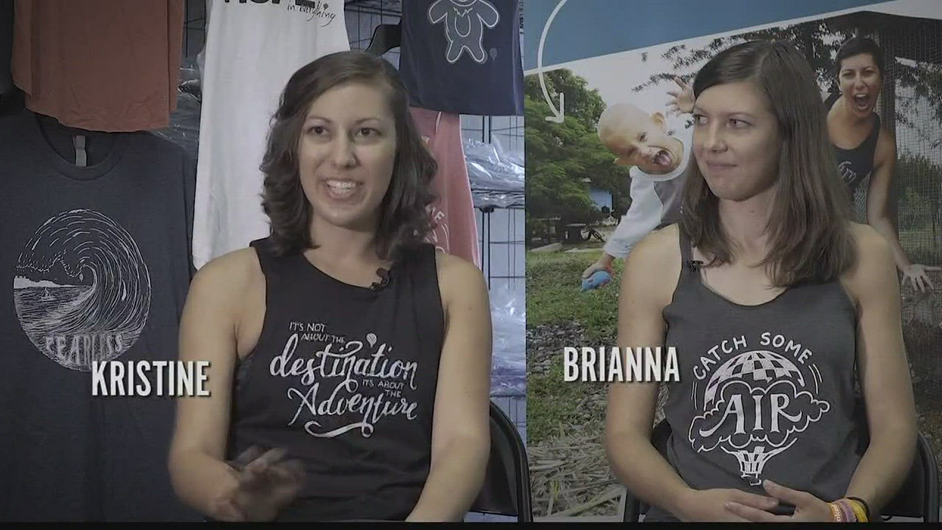 We've all heard of the power of positive thinking, but when you're young and facing a cancer diagnosis, good thoughts are easier said than done. That's why Kristine Tesauro and her sister, Brianna, started making t-shirts with positive messages on them, a