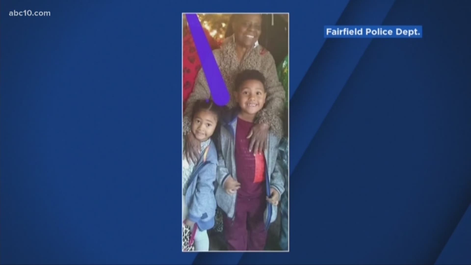 In a press release from the Fairfield Police Department, said the grandmother and two grandkids were found safe in Pinole.