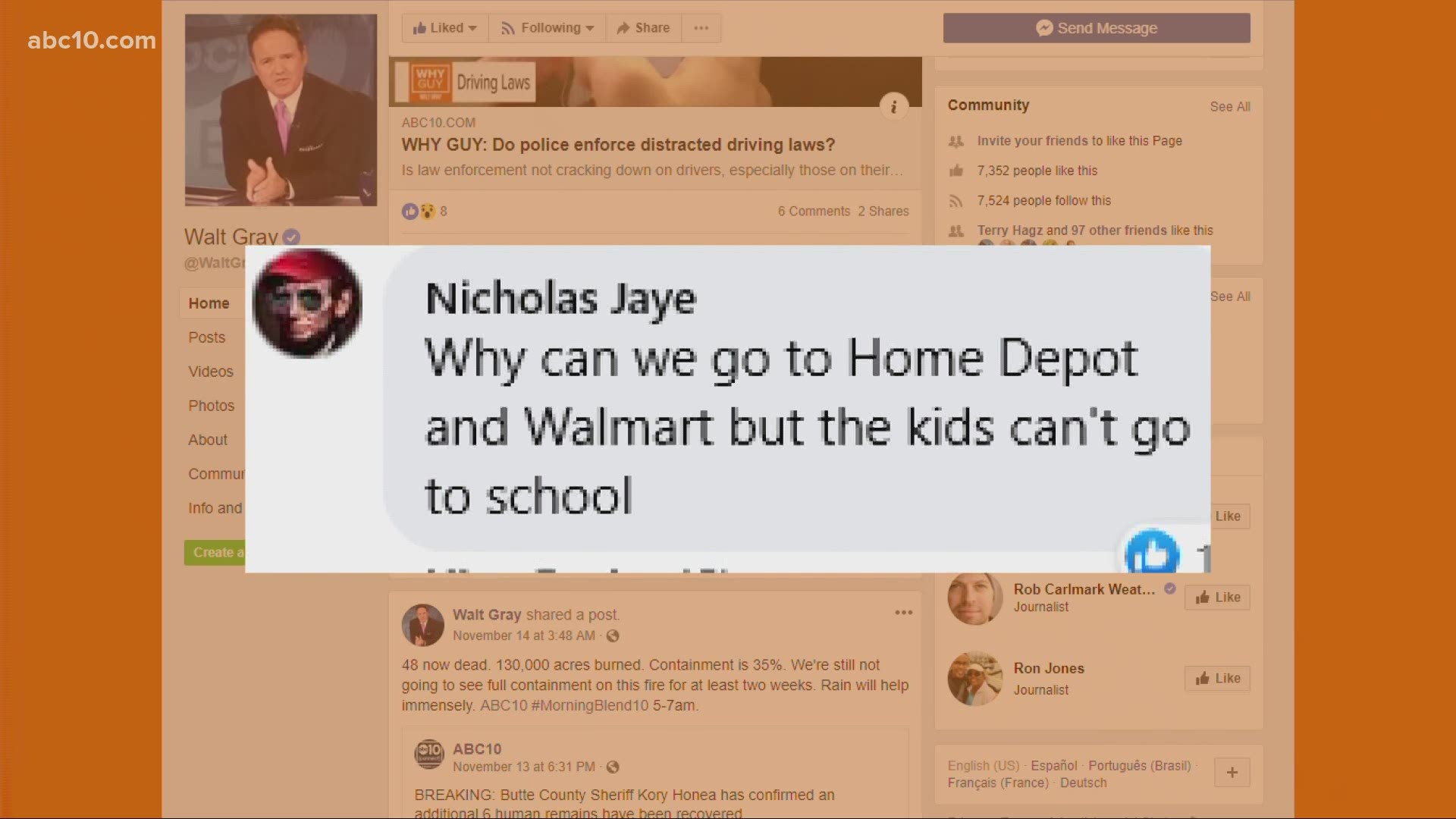 'Why Guy' answers a question from Nicholas Jaye; "Why can we go to Home Depot and Walmart but the kids can't go to school?"