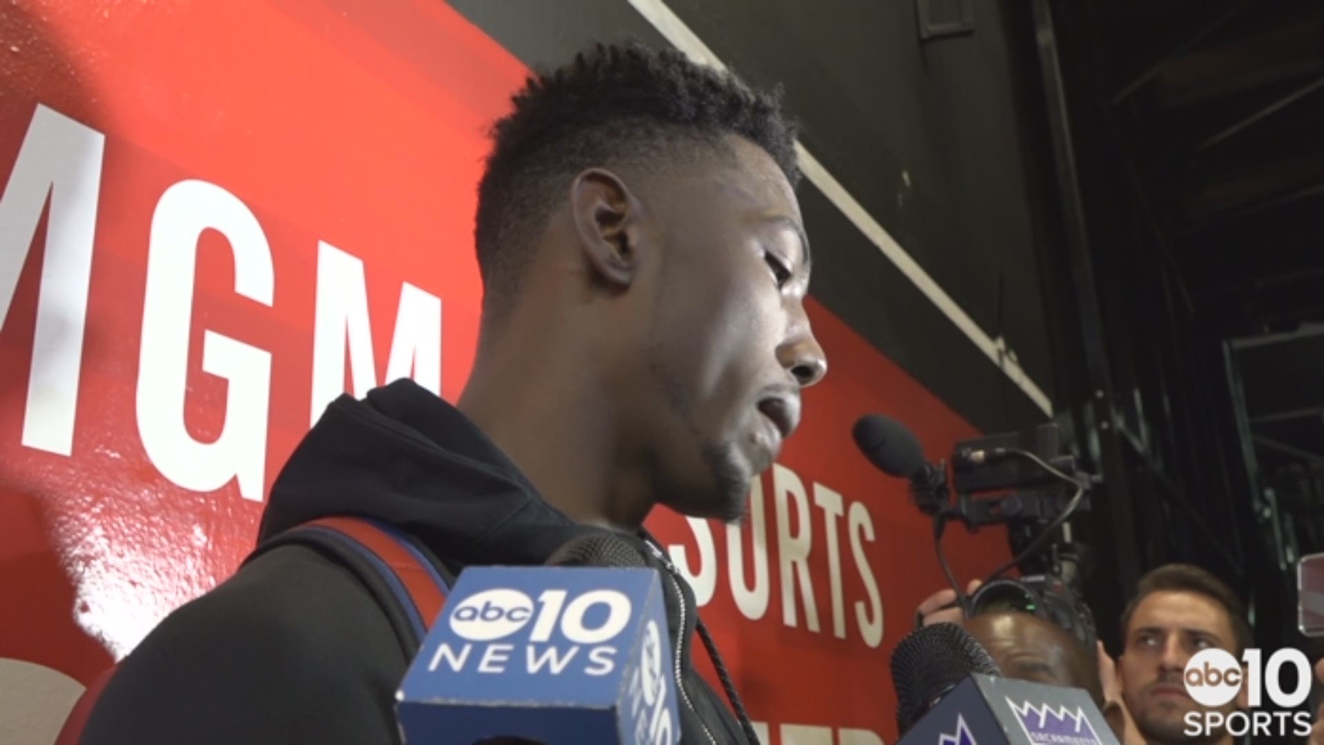 Kings rookie forward Harry Giles discusses Saturday's loss to the Phoenix Suns, he and Marvin Bagley III battling DeAndre Ayton and joining the rest of the NBA in Las Vegas.