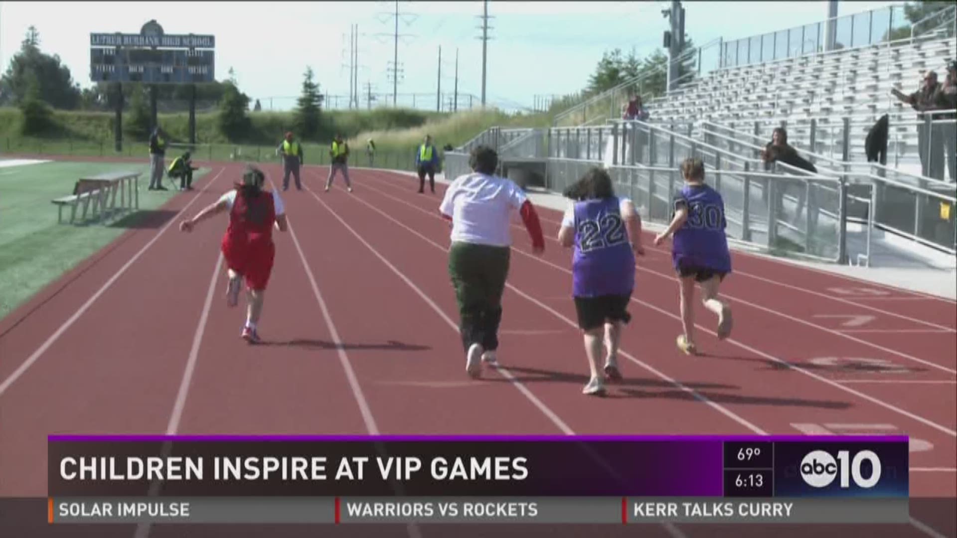 Disabled students of all ages competed in a number of track and field events as part of Luther Burbank High School's VIP Games on Sunday, April 25, 2016. 